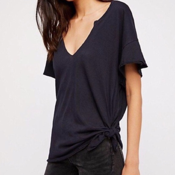 Lilly Side Tie Oversized Tee | Poshmark